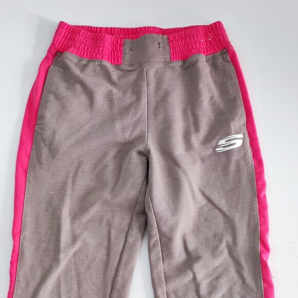 Skechers Sport sweatpants / jogger girls size M grey & pink graphic design - Picture 2 of 14